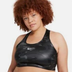 Nike Dri-FIT Swoosh Women's Plus 2X (Camo Shine) Sports Bra